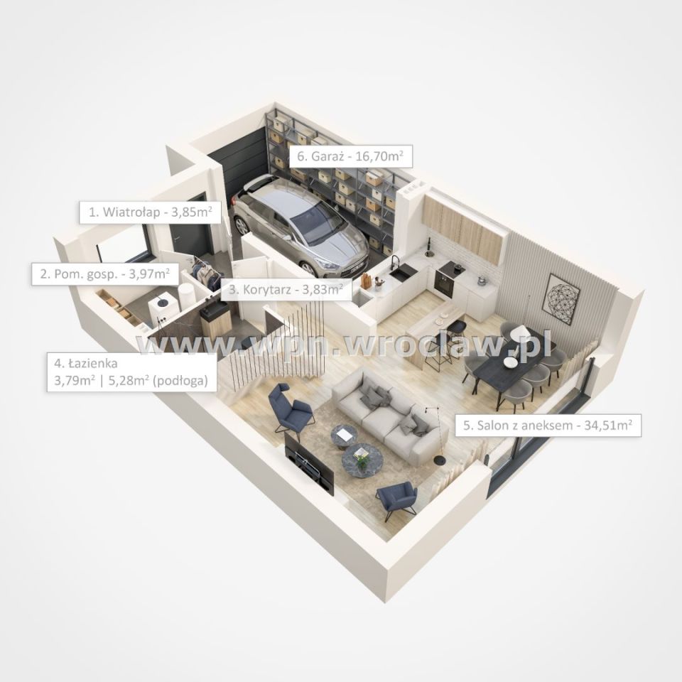 dom wolnostojący, 5 pokoi Kobierzyce. Zdjęcie 4