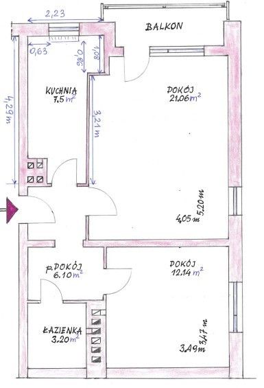 Mieszkanie 2-pokojowe Kraków Czyżyny, os. Dywizjonu 303. Zdjęcie 1