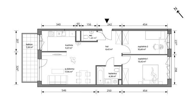 Mieszkanie 3-pokojowe Warszawa Włochy, ul. Trzcinowa. Zdjęcie 7