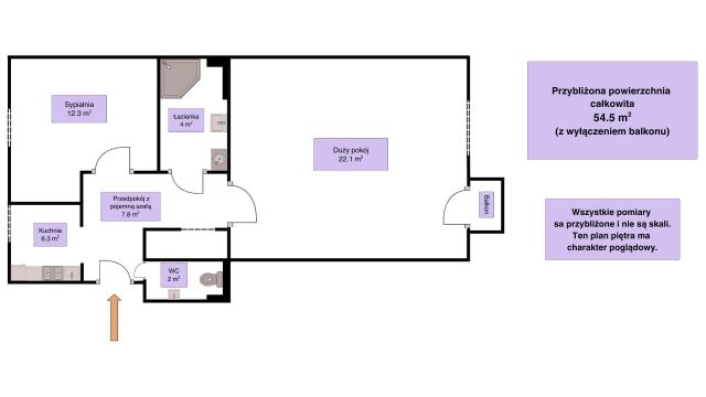 Mieszkanie 2-pokojowe Kraków Prądnik Czerwony, ul. Józefa Łepkowskiego. Zdjęcie 19