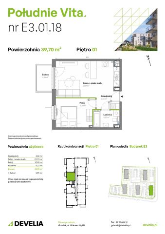 Mieszkanie 2-pokojowe Gdańsk Orunia Górna, ul. Kazimierza Wielkiego. Zdjęcie 7