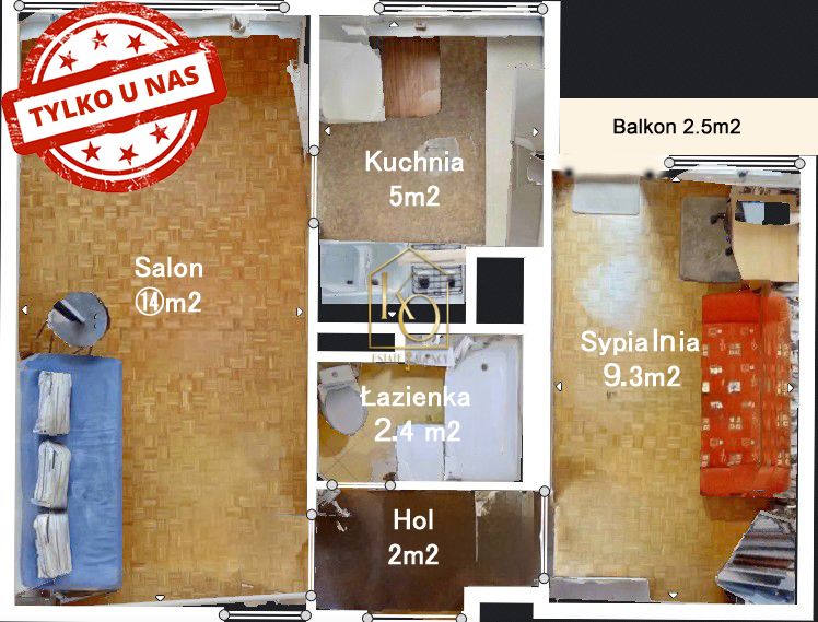 Mieszkanie 2-pokojowe Wrocław Popowice, ul. Jelenia. Zdjęcie 12