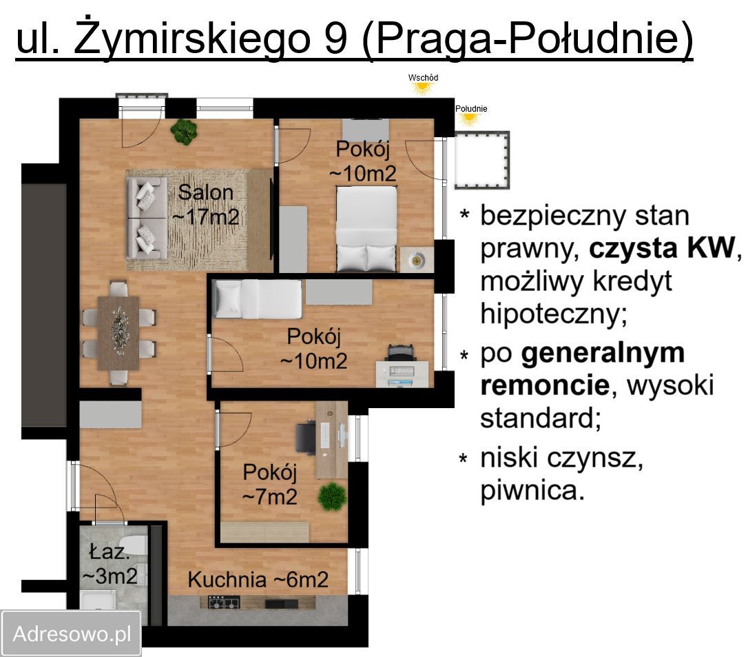 Mieszkanie 4-pokojowe Warszawa Praga-Południe, ul. Franciszka Żymirskiego. Zdjęcie 8