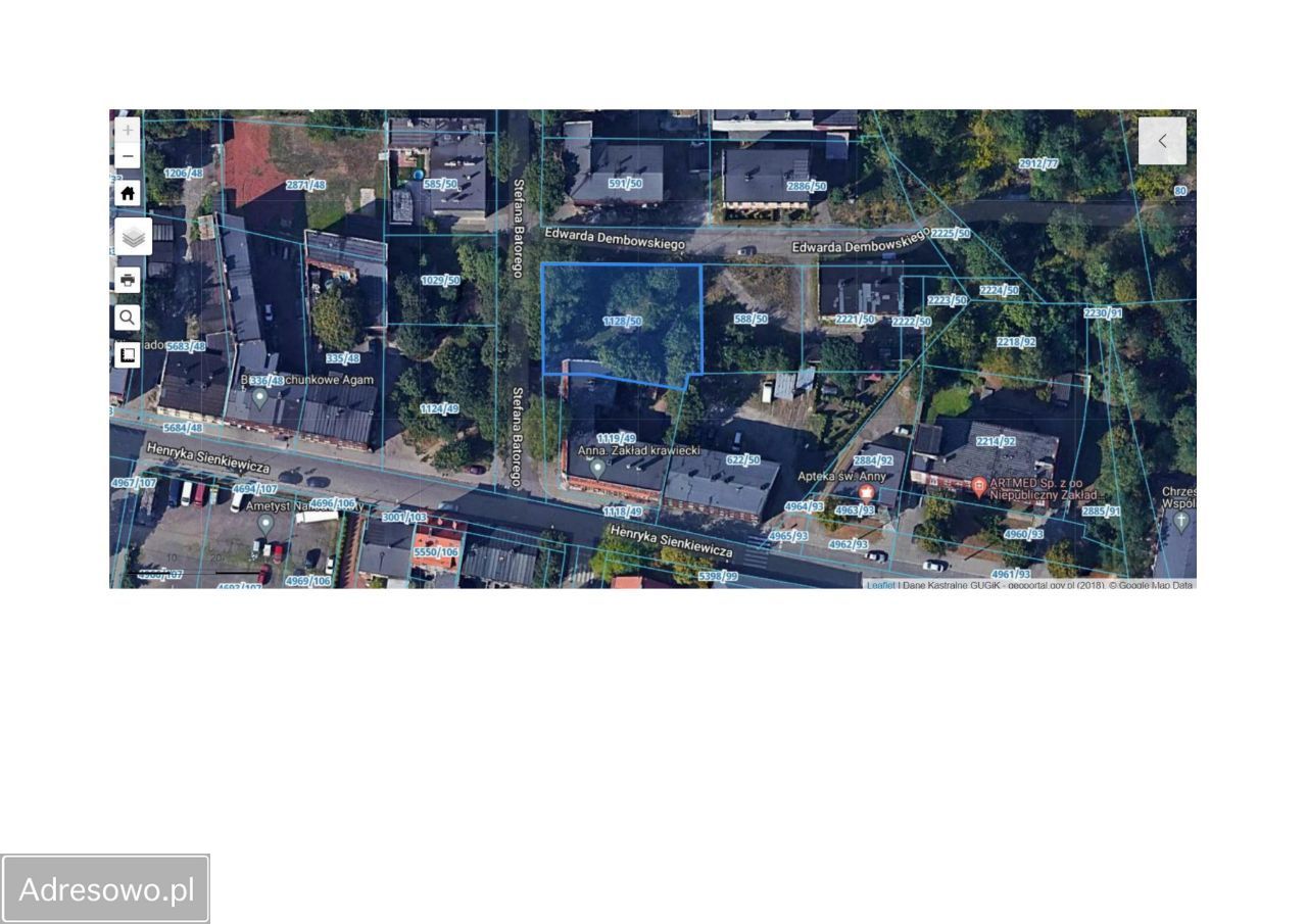 Działka budowlana Zabrze Centrum, ul. Stefana Batorego. Zdjęcie 2