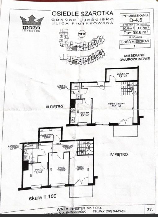 Mieszkanie 4-pokojowe Gdańsk Ujeścisko, ul. Piotrkowska. Zdjęcie 3