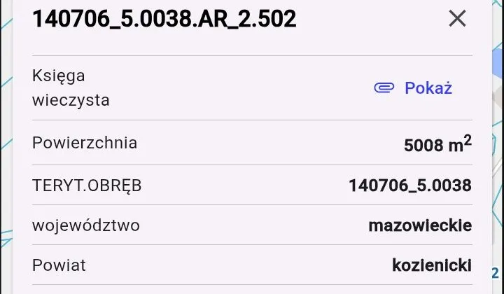 Działka rolna Wola Magnuszewska