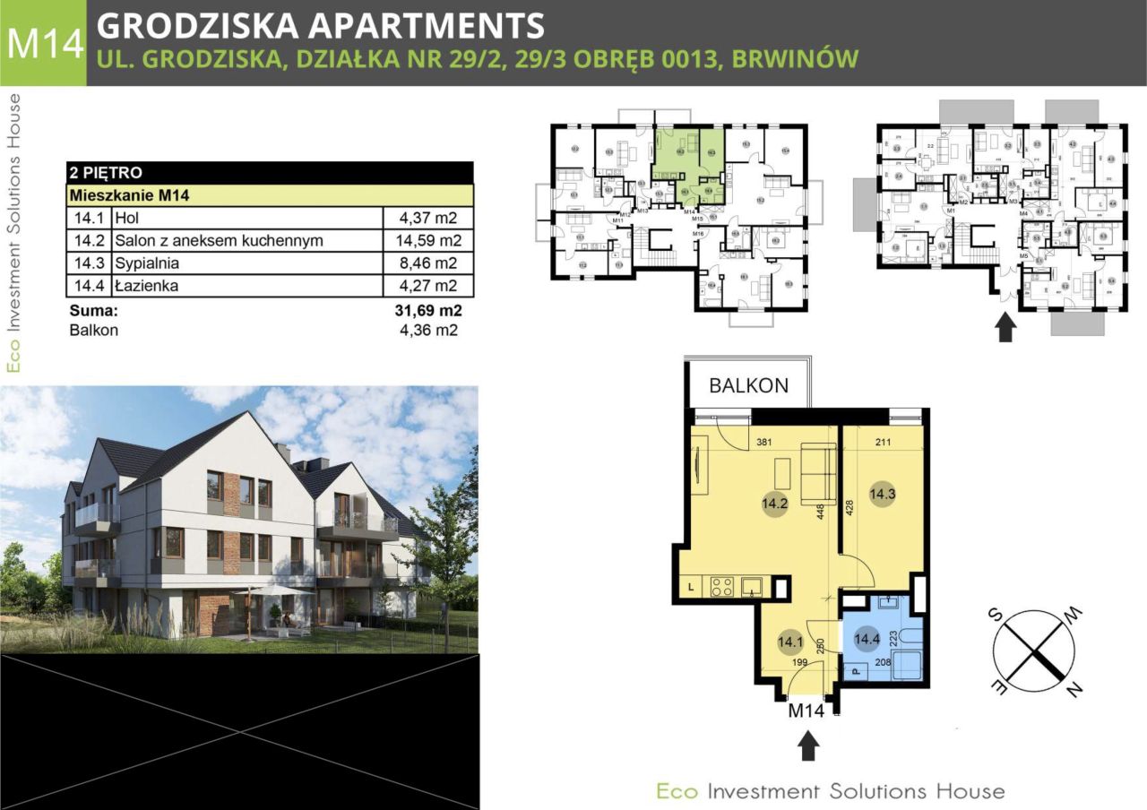 Mieszkanie 2-pokojowe Brwinów, ul. Grodziska. Zdjęcie 4