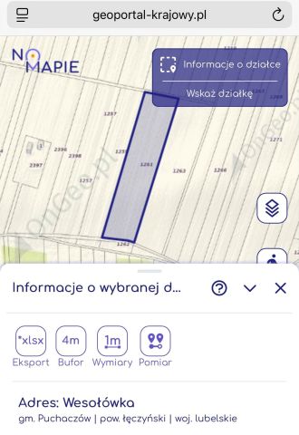 Działka rolna Wesołówka. Zdjęcie 1