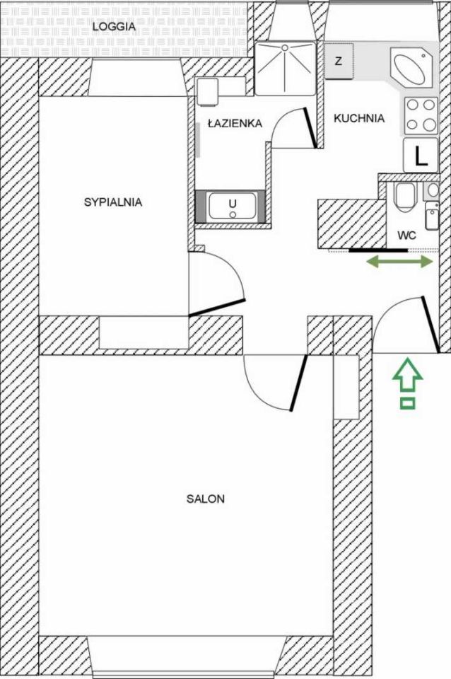 Mieszkanie 2-pokojowe Warszawa Śródmieście, ul. Szwoleżerów. Zdjęcie 2
