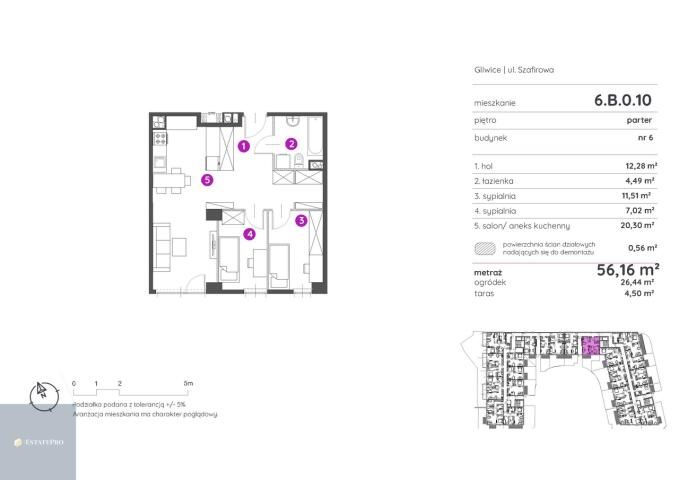 Mieszkanie 3-pokojowe Gliwice, ul. Szafirowa. Zdjęcie 14