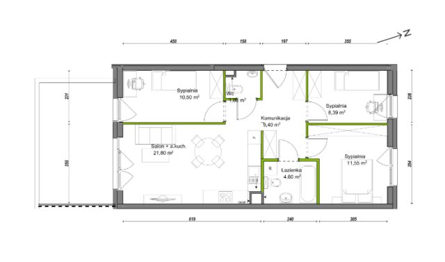 Mieszkanie 4-pokojowe Wrocław Ołtaszyn, ul. Orawska. Zdjęcie 8