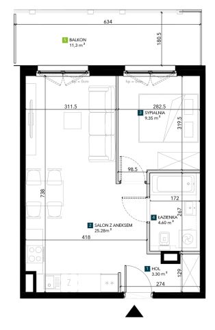 Mieszkanie 2-pokojowe Wrocław Krzyki, ul. Świeradowska. Zdjęcie 5