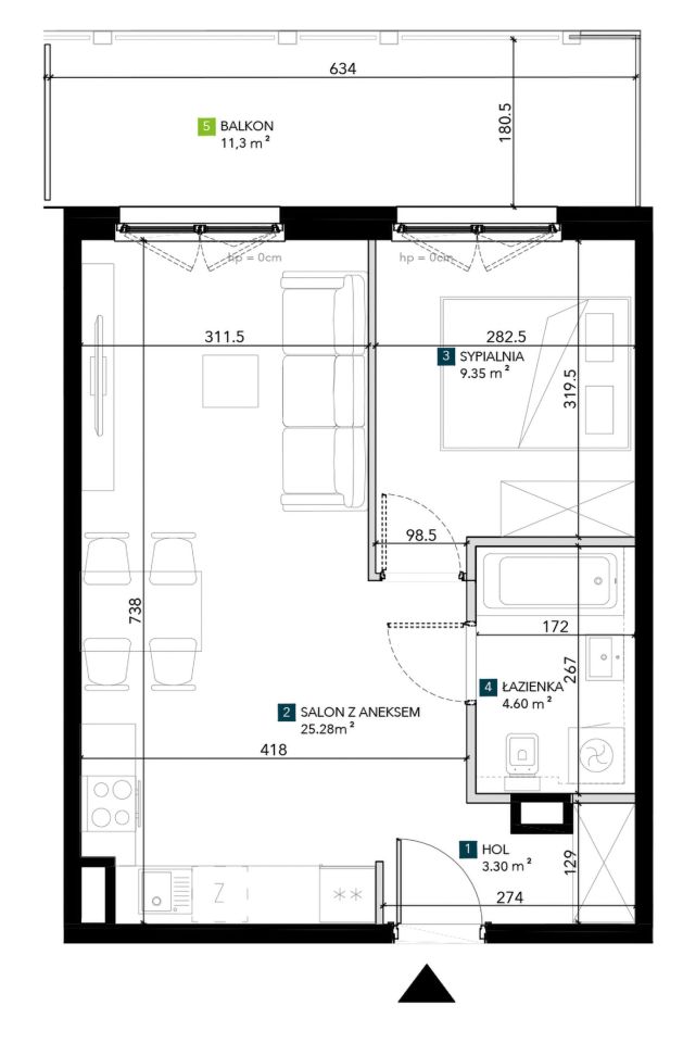 Mieszkanie 2-pokojowe Wrocław Krzyki, ul. Świeradowska. Zdjęcie 5