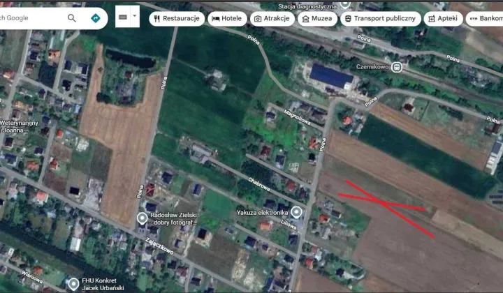 Działka rolno-budowlana Czernikowo, ul. Polna