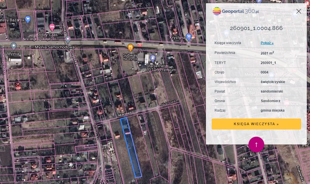 Działka rolno-budowlana Sandomierz Gołębice, ul. Akacjowa. Zdjęcie 3