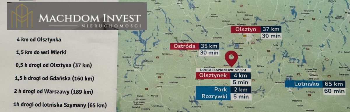 Działka budowlana Mierki. Zdjęcie 1