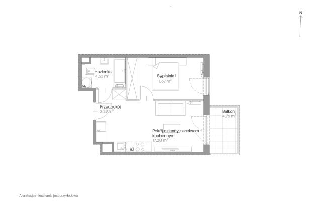 Mieszkanie 2-pokojowe Kraków Czyżyny, ul. Romana Ciesielskiego. Zdjęcie 14