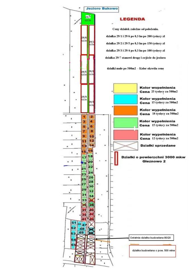 Działka rolna Gleźnowo
