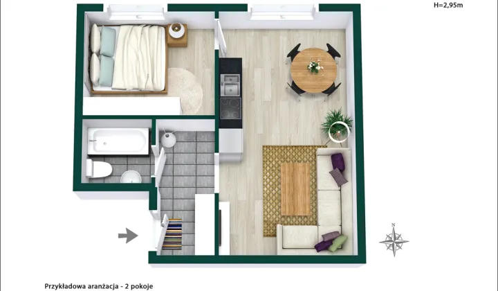 Mieszkanie 1-pokojowe Warszawa Mokotów, ul. Antoniego Józefa Madalińskiego