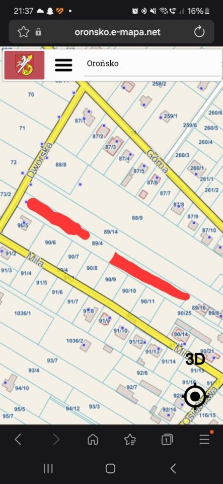 Działka inwestycyjna Orońsko, ul. Dworska