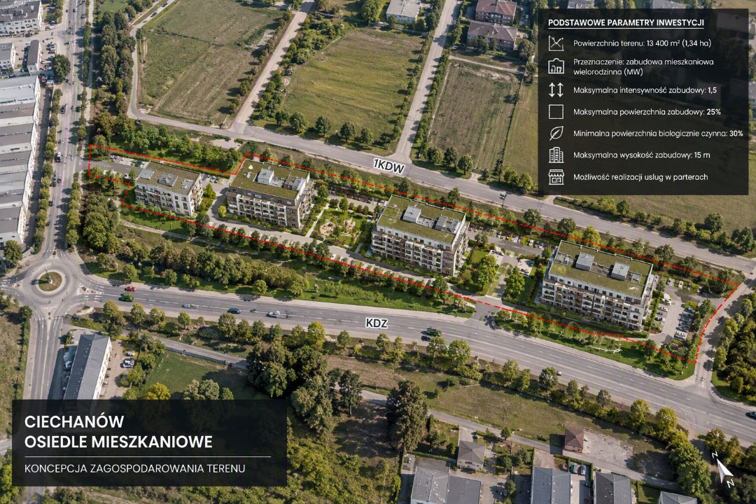 Działka inwestycyjna Ciechanów, ul. Mławska. Zdjęcie 2
