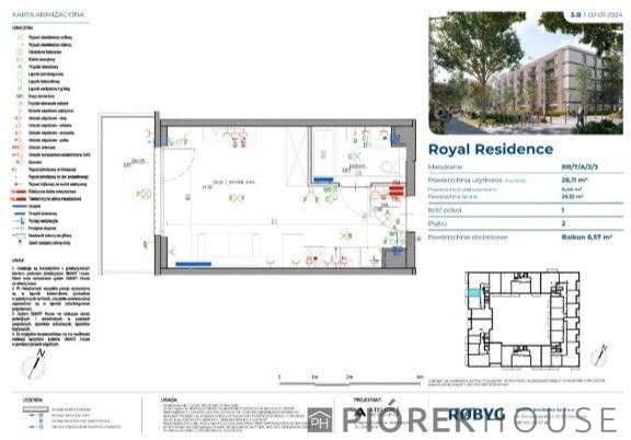 Mieszkanie 1-pokojowe Warszawa Wilanów, ul. Adama Branickiego. Zdjęcie 1