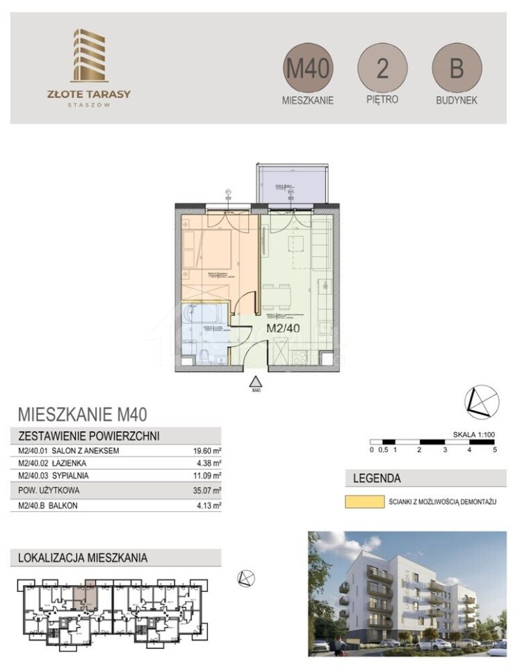 Mieszkanie 2-pokojowe Staszów, ul. gen. Mariana Langiewicza. Zdjęcie 4