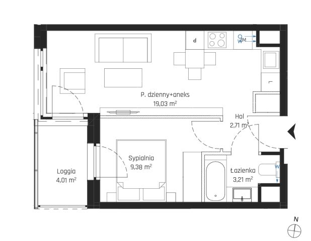 Mieszkanie 2-pokojowe Gdańsk Sienna Grobla, ul. Sienna Grobla. Zdjęcie 11