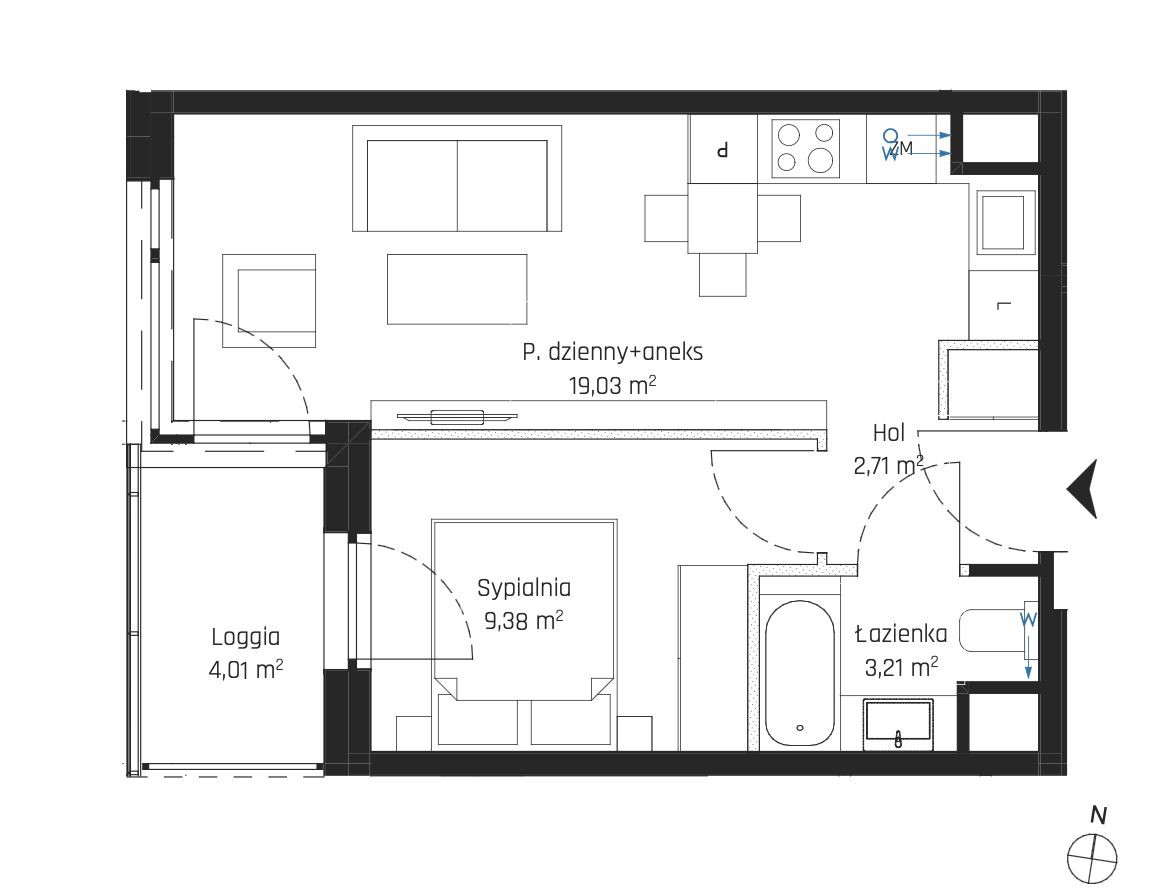 Mieszkanie 2-pokojowe Gdańsk Sienna Grobla, ul. Sienna Grobla. Zdjęcie 11