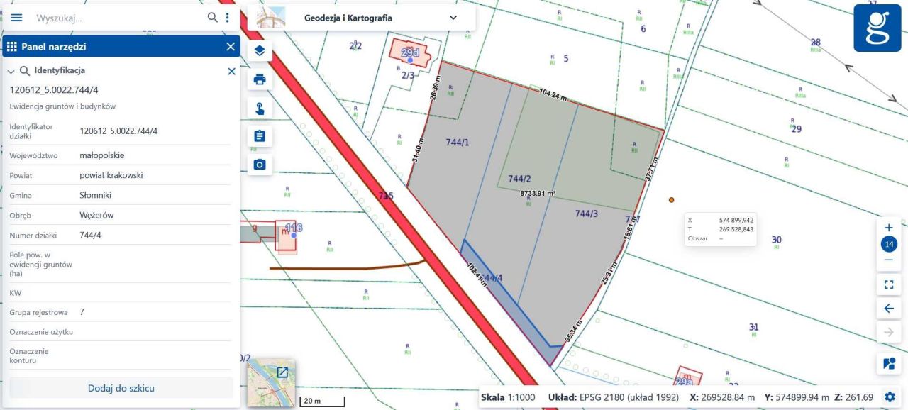 Działka budowlana Wężerów. Zdjęcie 3