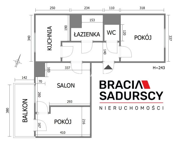 Mieszkanie 3-pokojowe Kraków, os. Bohaterów Września. Zdjęcie 22