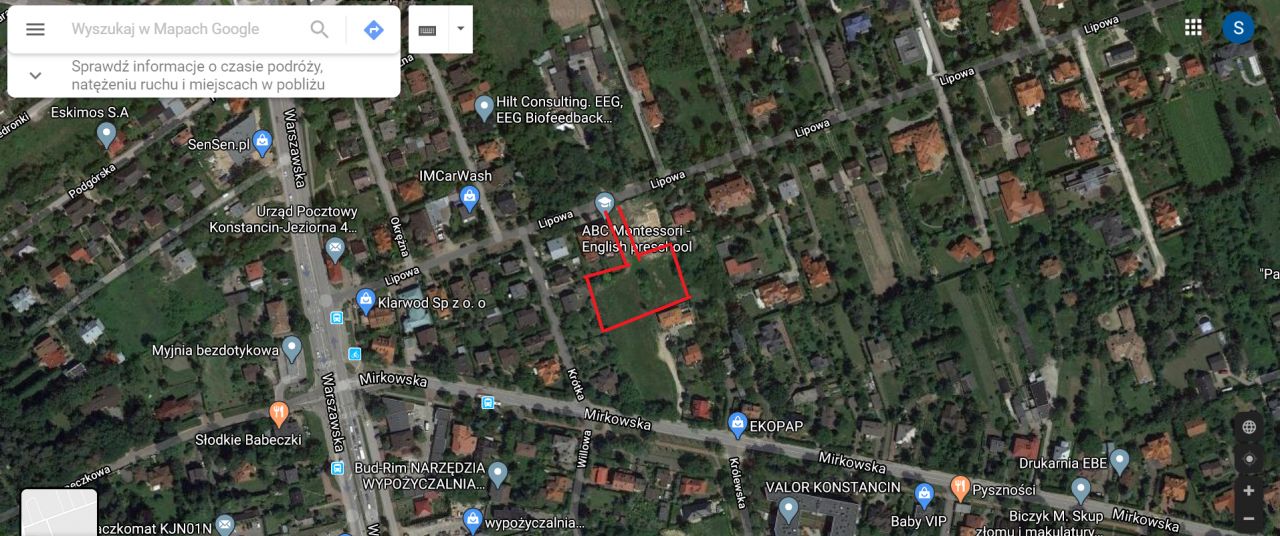 Działka budowlana Konstancin-Jeziorna Klarysew, ul. Lipowa