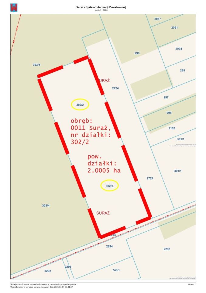 Działka rolna Suraż. Zdjęcie 2