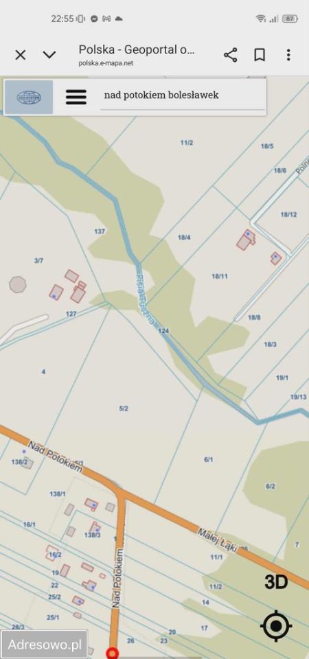 Działka rolno-budowlana Bolesławek, ul. Nad Potokiem. Zdjęcie 2