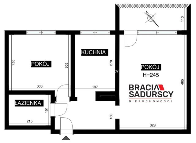 Mieszkanie 2-pokojowe Kraków Prądnik Biały, ul. Władysława Łokietka. Zdjęcie 3