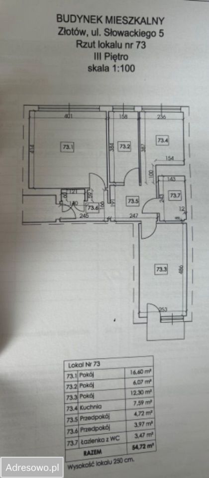 Mieszkanie 3-pokojowe Złotów, ul. Juliusza Słowackiego. Zdjęcie 10