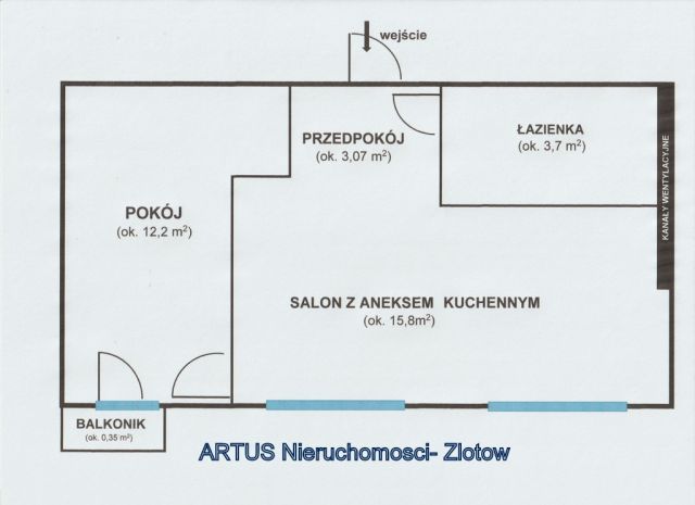 Mieszkanie 2-pokojowe Złotów, al. Piasta. Zdjęcie 15