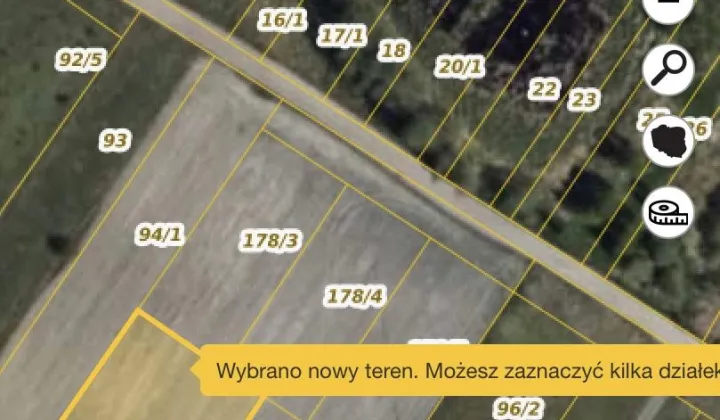 Działka budowlana Huta Nowa