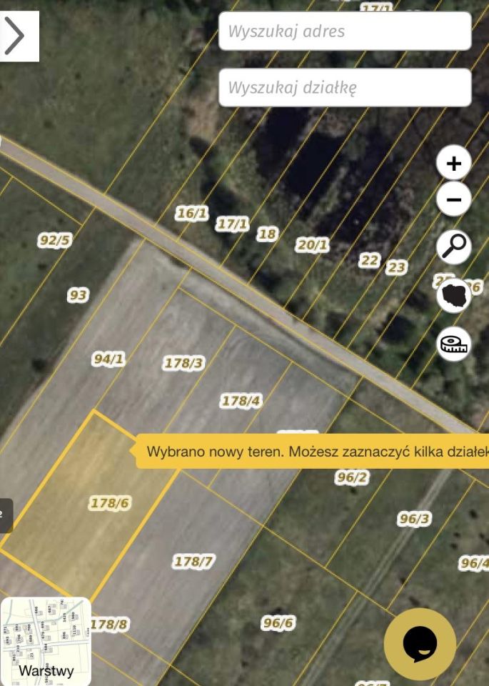 Działka budowlana Huta Nowa