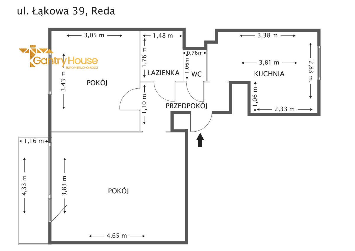 Mieszkanie 2-pokojowe Reda, ul. Łąkowa. Zdjęcie 17