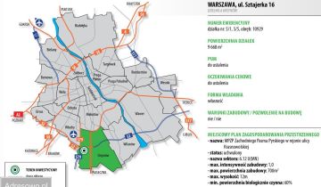 Działka budowlana Warszawa Ursynów, ul. Sztajerka