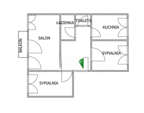 Mieszkanie 3-pokojowe Łódź Retkinia, ul. Władysława Króla. Zdjęcie 3