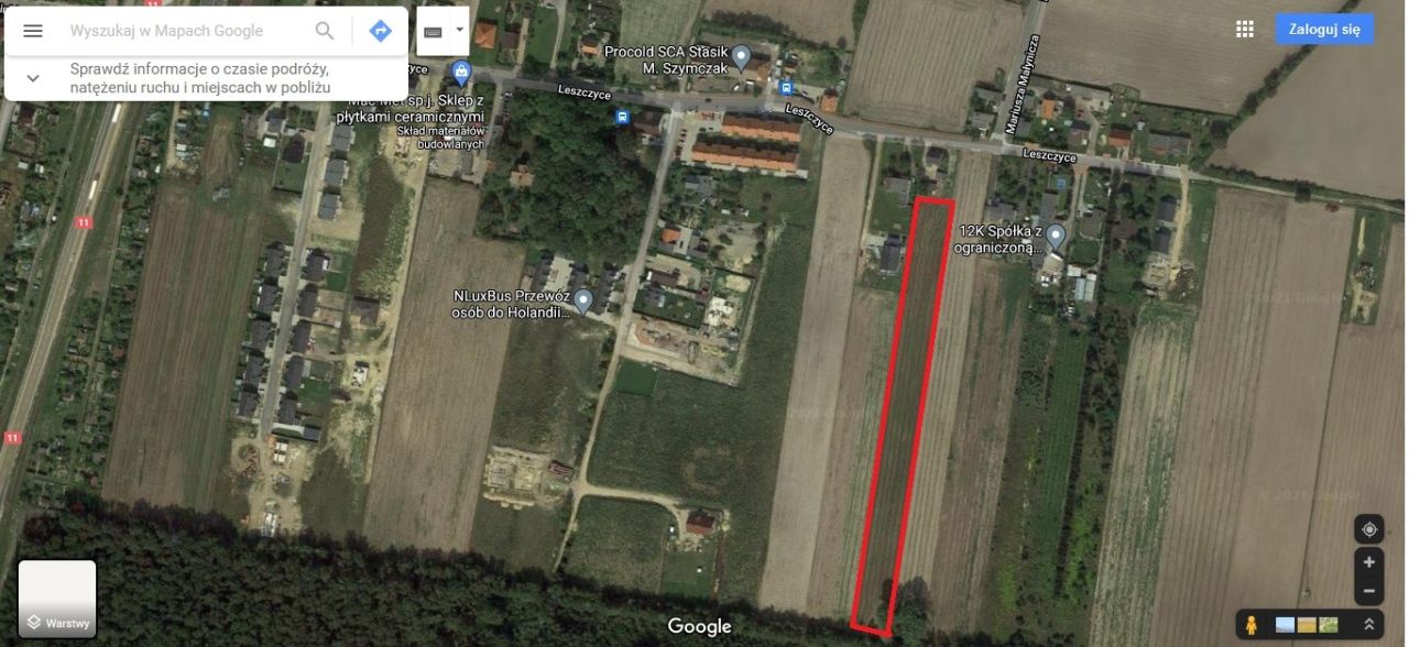 Działka budowlana Jarocin Leszczyce, ul. Leszczyce. Zdjęcie 2