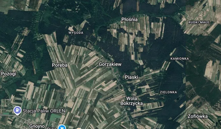 Działka rolna Gorzakiew