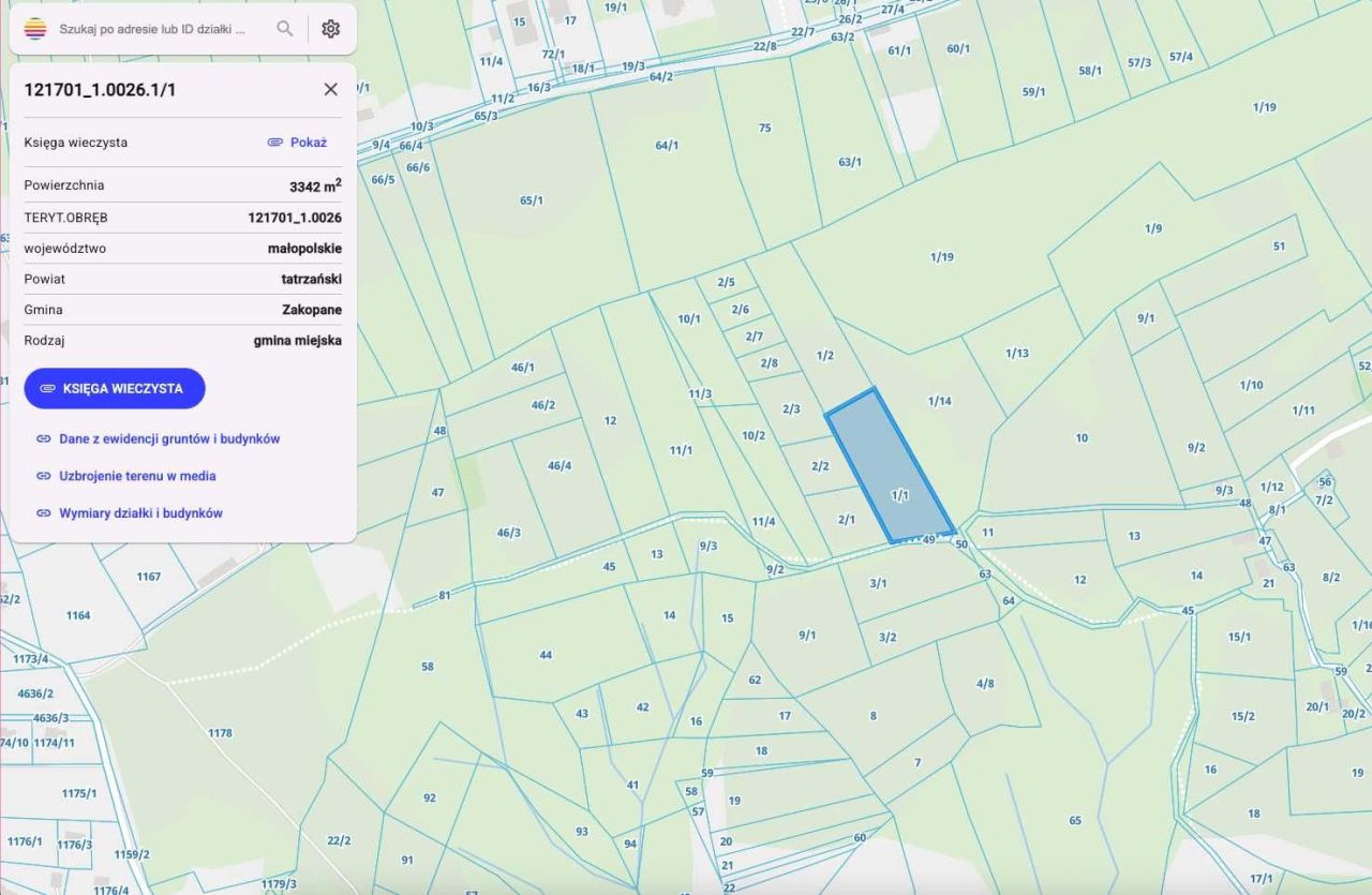 Działka rolno-budowlana Zakopane Gubałówka, ul. Generała Kazimierza Sosnkowskiego. Zdjęcie 7