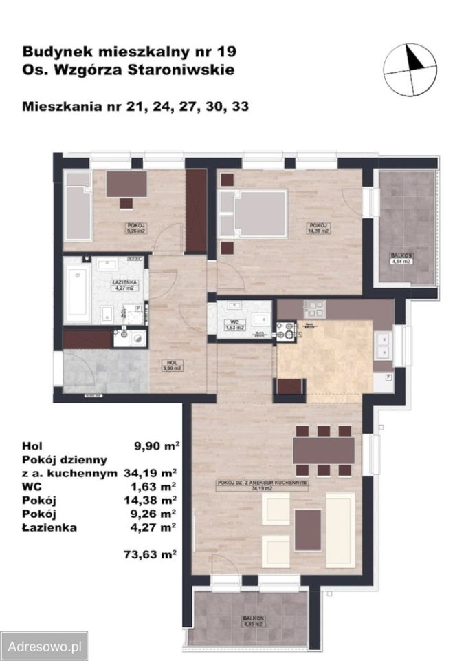 Mieszkanie 3-pokojowe Rzeszów, ul. Plenerowa. Zdjęcie 10