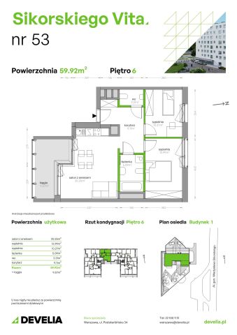 Mieszkanie 3-pokojowe Warszawa Mokotów, al. gen. Władysława Sikorskiego. Zdjęcie 9