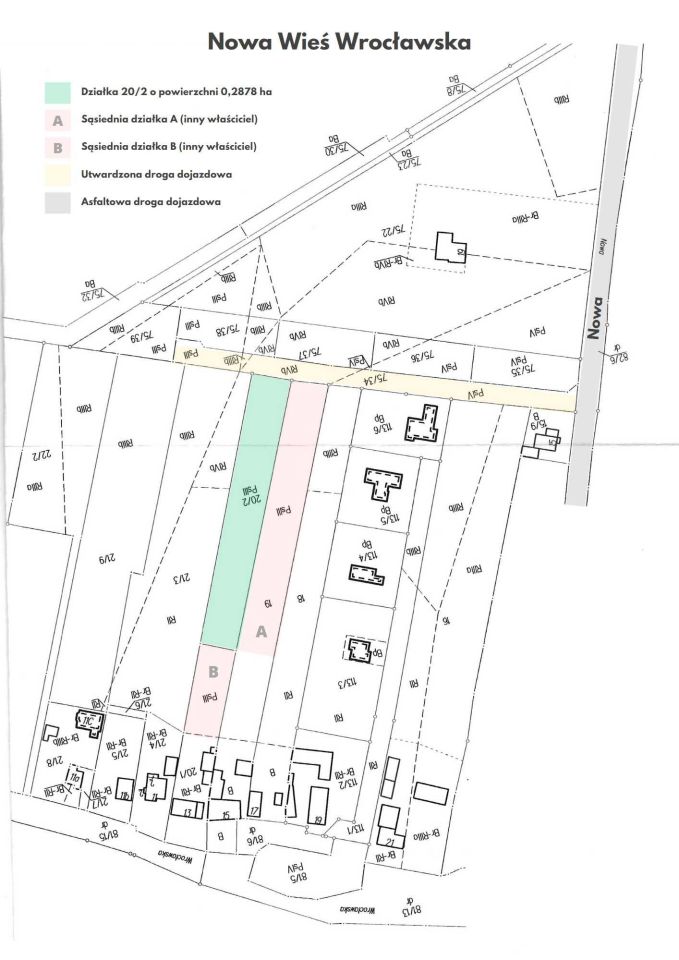 Działka budowlana Nowa Wieś Wrocławska, ul. Nowa. Zdjęcie 6