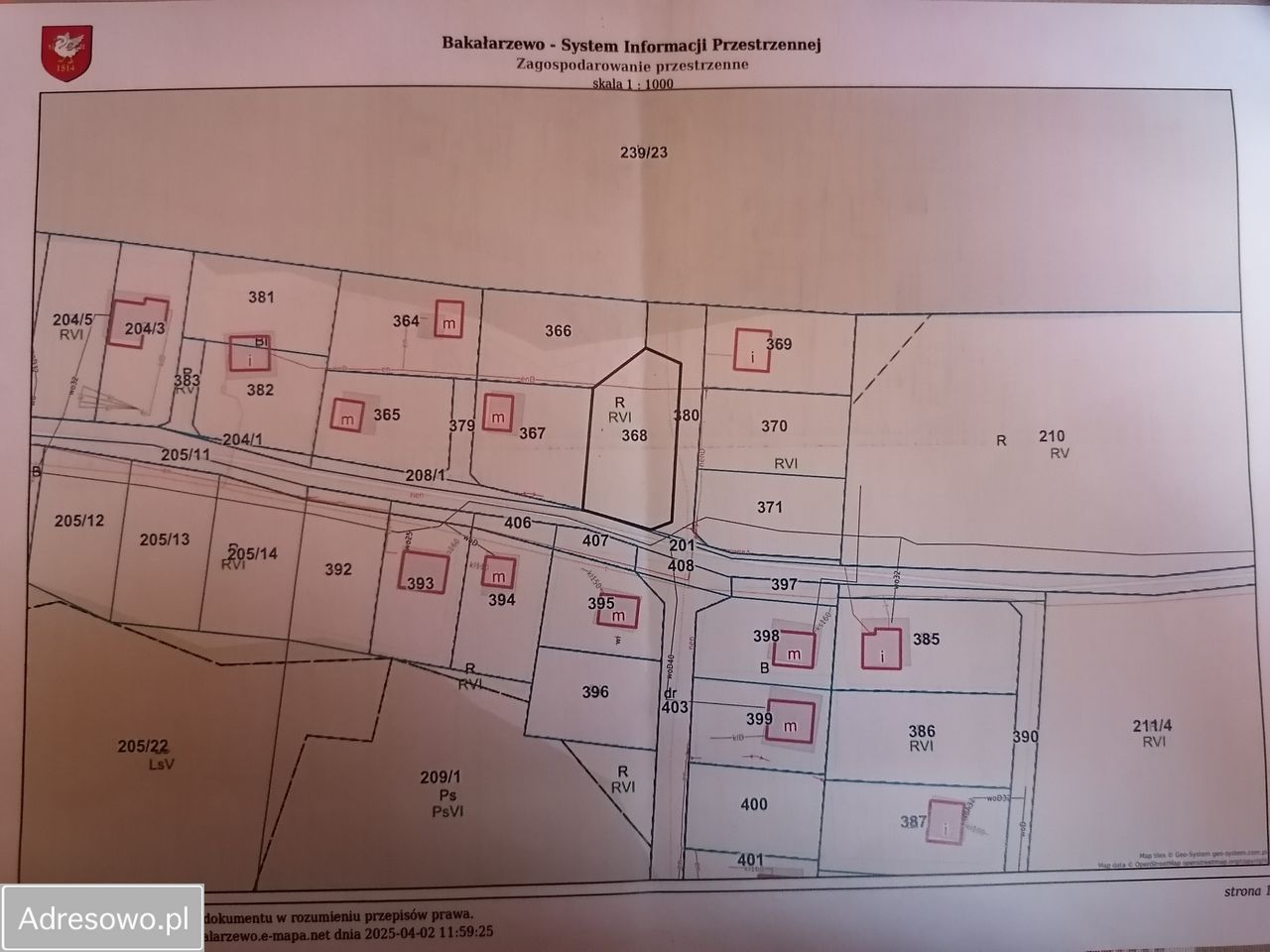 Działka budowlana Sadłowina. Zdjęcie 3