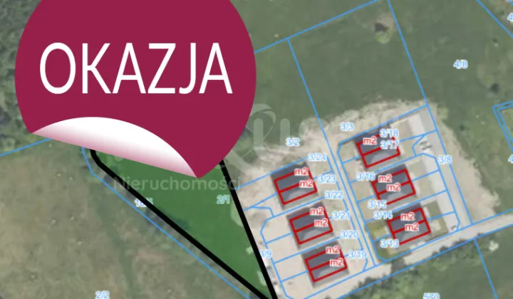 Działka inwestycyjna Sosnówka